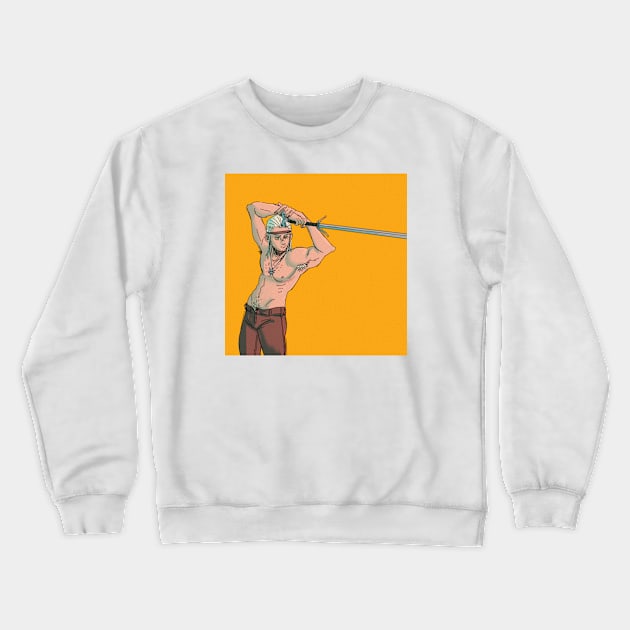 geralt! Crewneck Sweatshirt by onehitjimmy